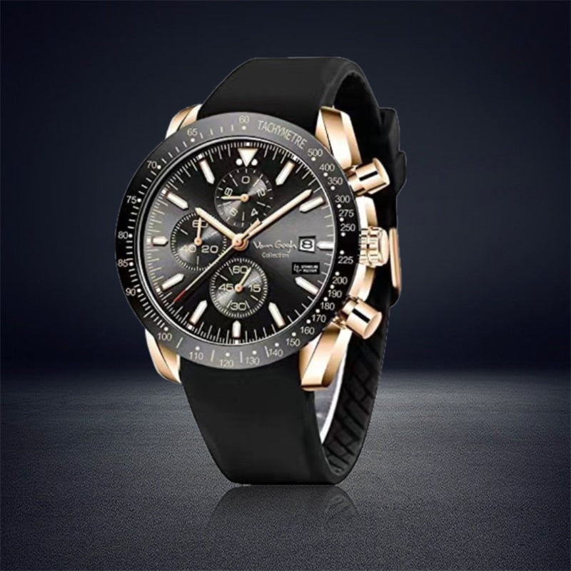 Van Gogh Starry Fantasy Series Men's Rubber Strap Watch