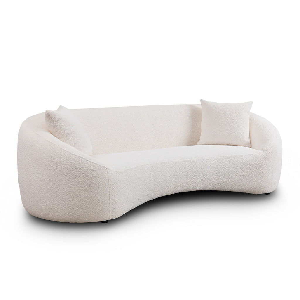 3+1+1, 93.31" Minimalist Curved Sofa, 3 Seater