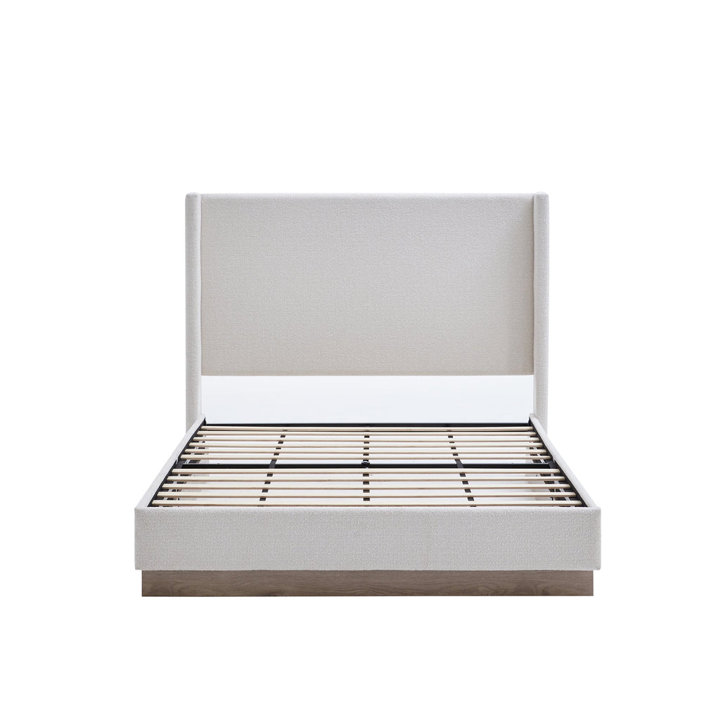 Hosford Upholstered Wingback Bed - Queen Size