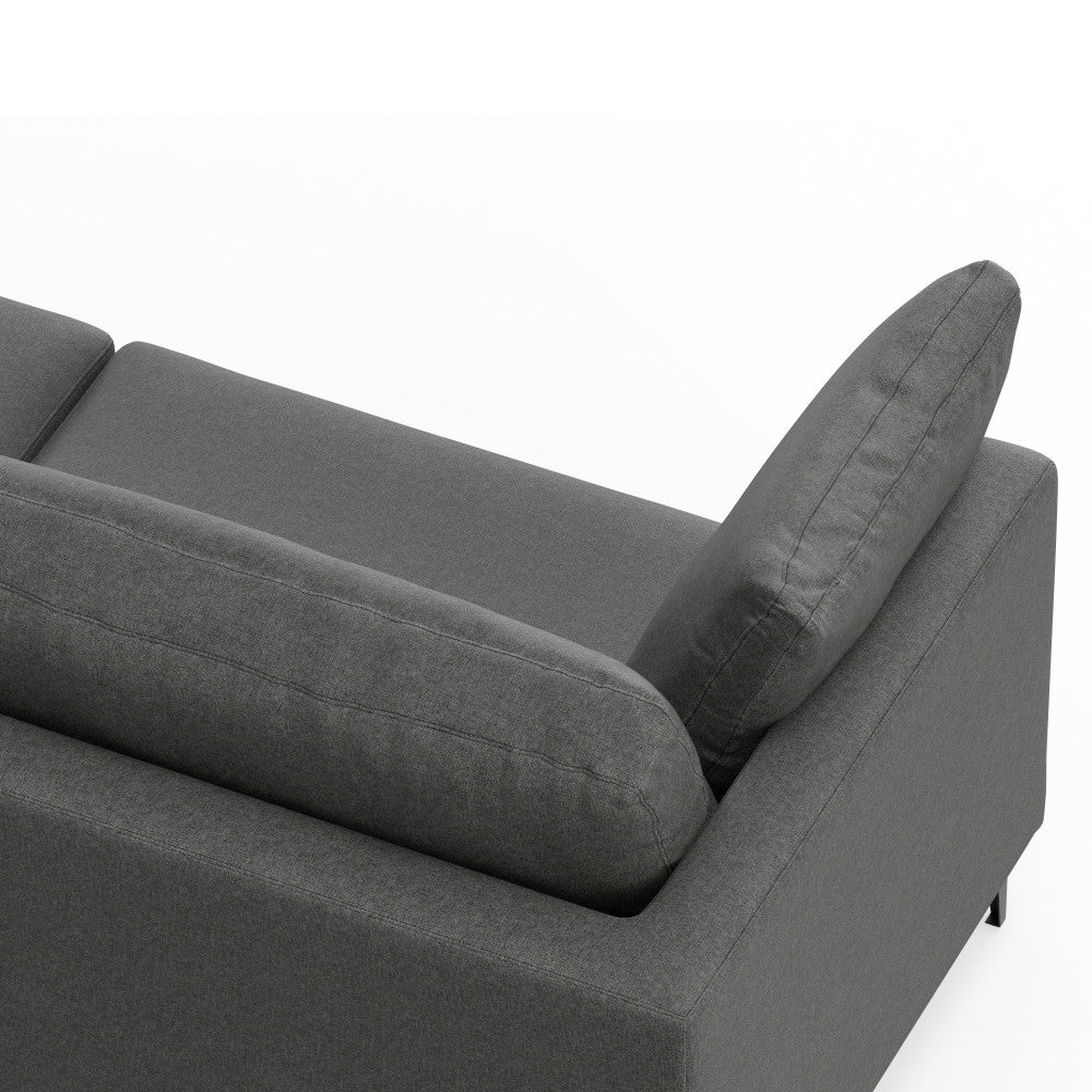 Ava 90 Inch Mid Century Sofa with Ottoman Set