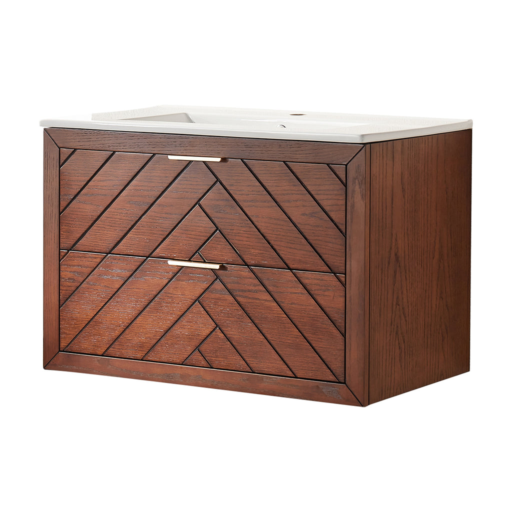 30" Pre-Assembled Wall Mounted & Floating Single Vanity Cabinet