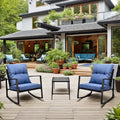 3 Pieces Patio Bistro Set Outdoor Rocking Chair