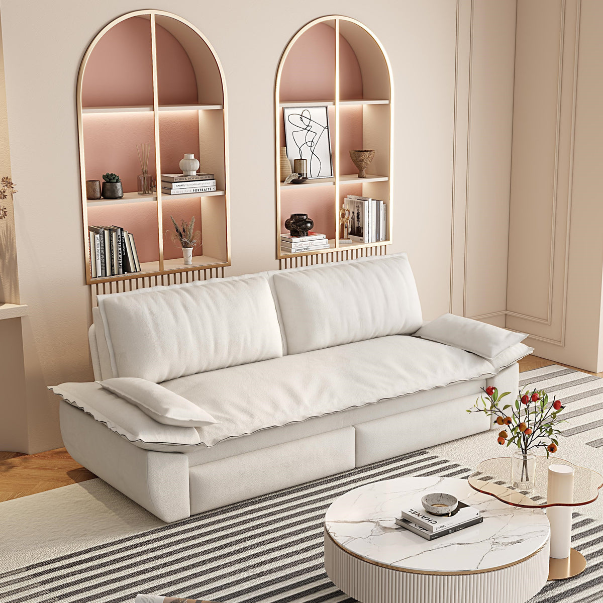 73.2" Queen Pull Out Sofa Bed
