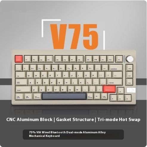 Chidu V75 Aluminum Tuo Mechanical Keyboard Bluetooth Wireless