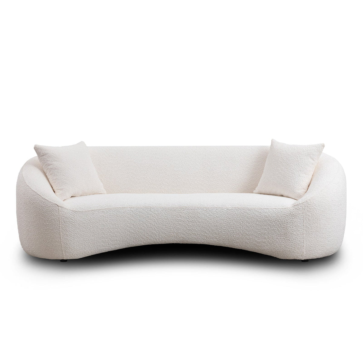 3+1+1, 93.31" Minimalist Curved Sofa, 3 Seater