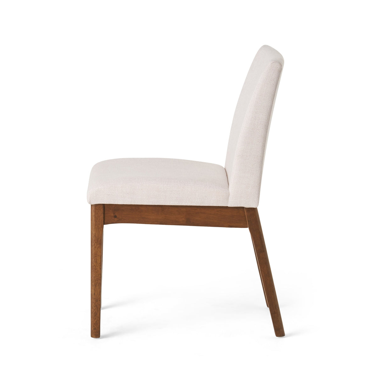 Set of 2 Contemporary Dining Chairs - Upholstered Seat and Backrest