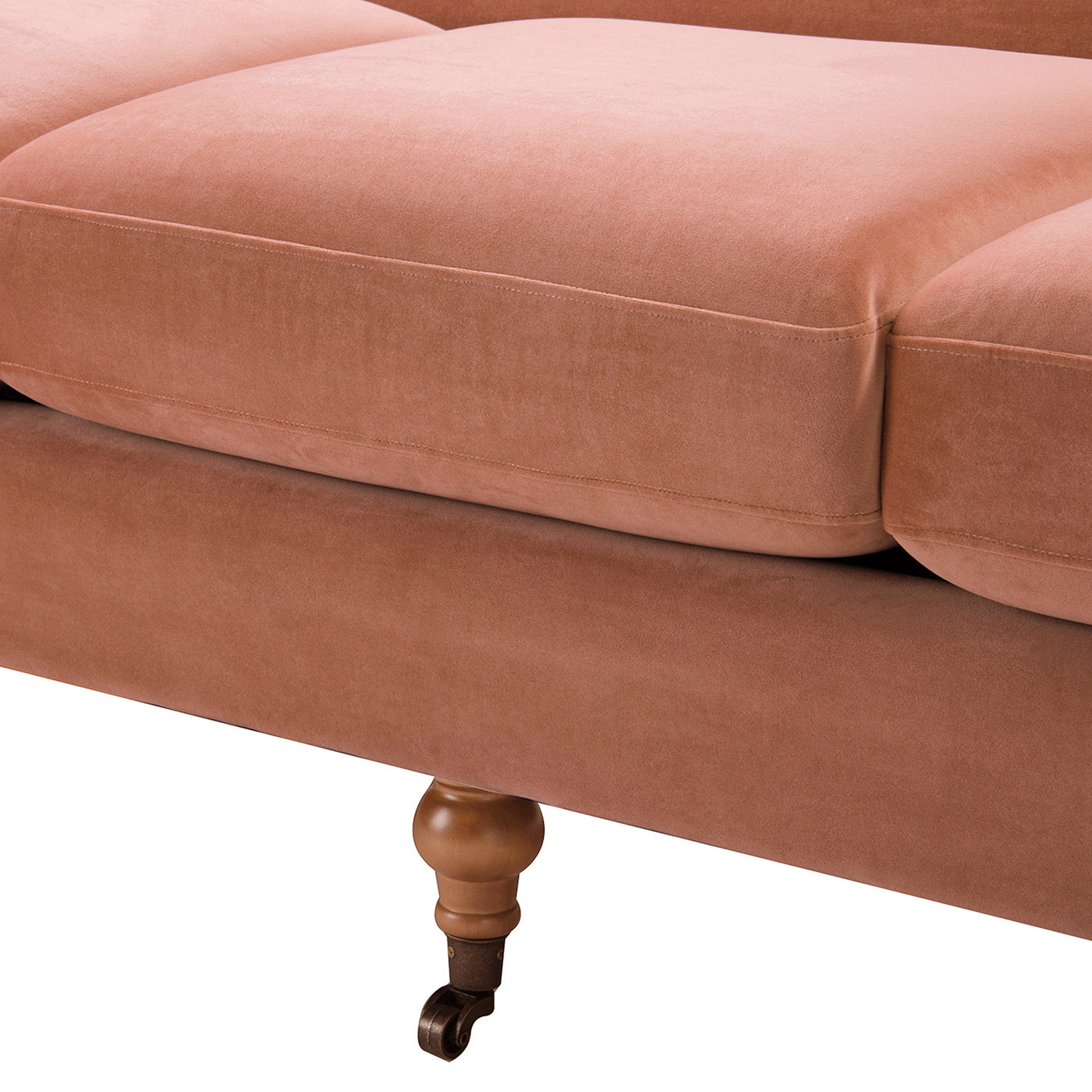 Alana Lawson Three-Cushion Tightback Sofa, Peach
