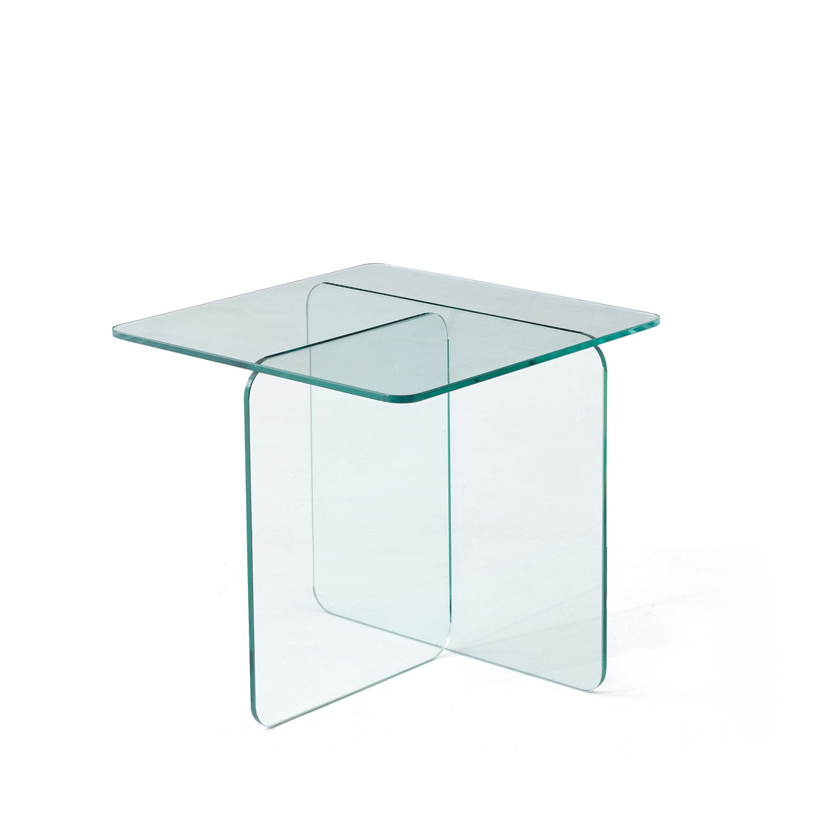 Tempered Clear Glass Side Table
