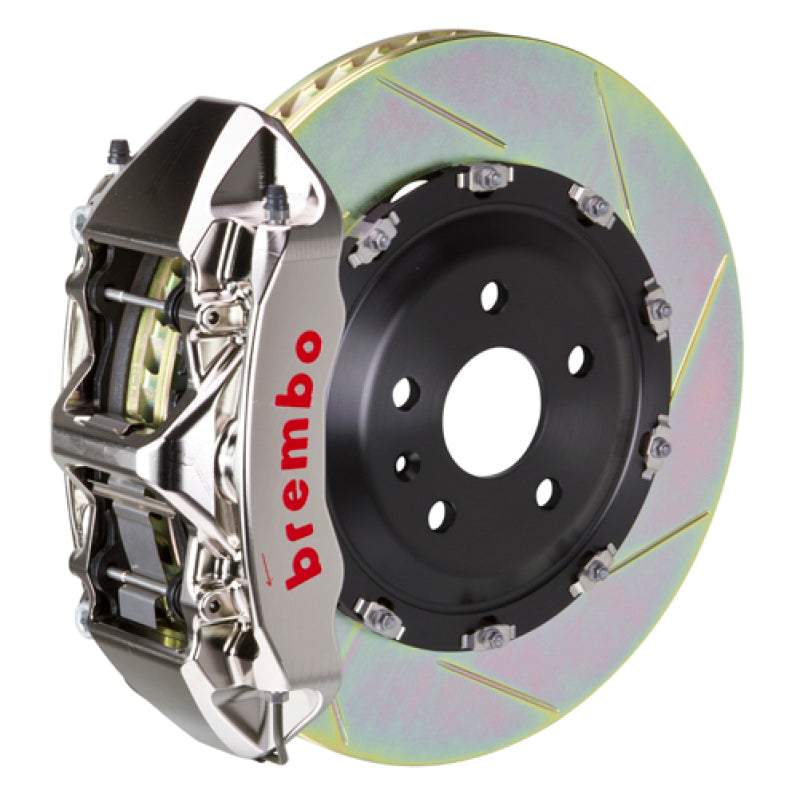 Brembo 17-23 530i/530i xDrive Fr GTR BBK 6Pis Billet 380x34 2pc Rotor Slotted Type1-Nickel 1N2.9058AR