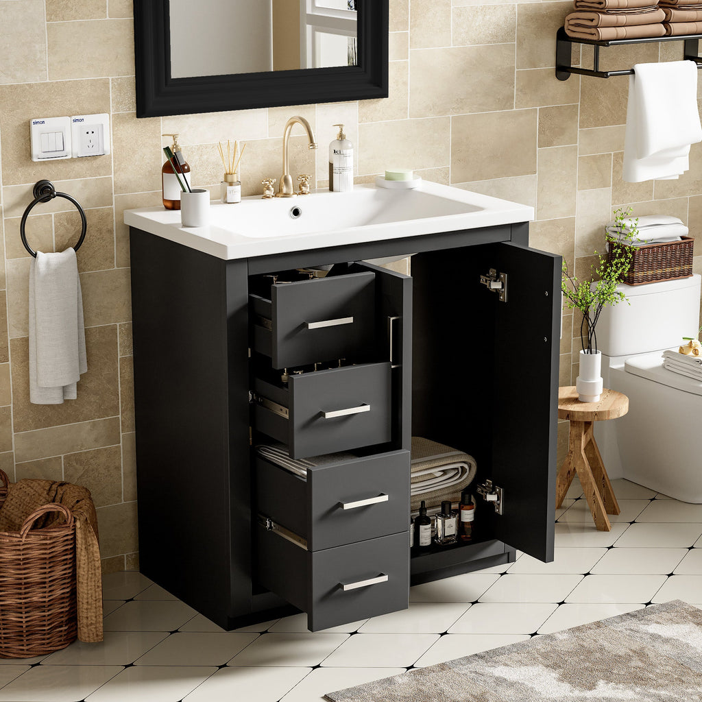 30'' Bathroom Vanity with Ceramic Sink Combo