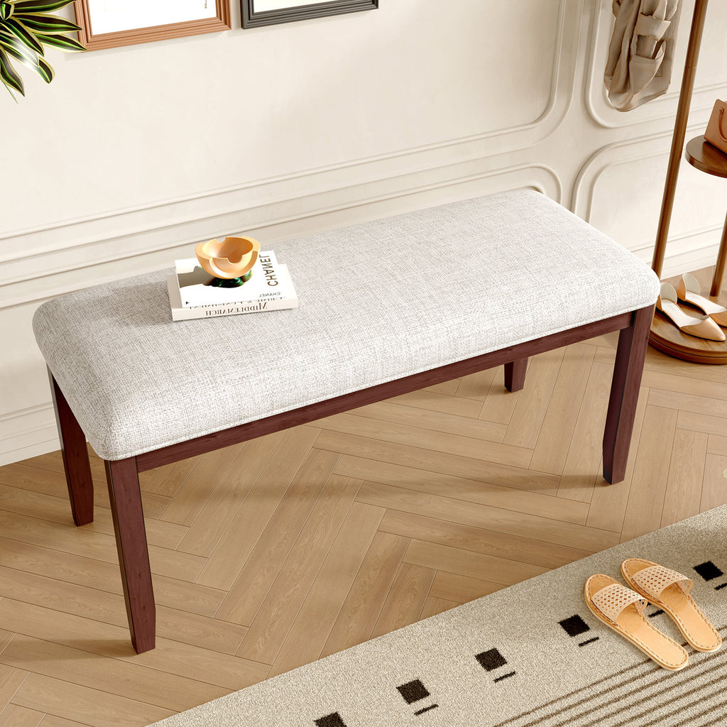 Upholstered Bench for Bedroom End of Bed & Entryway