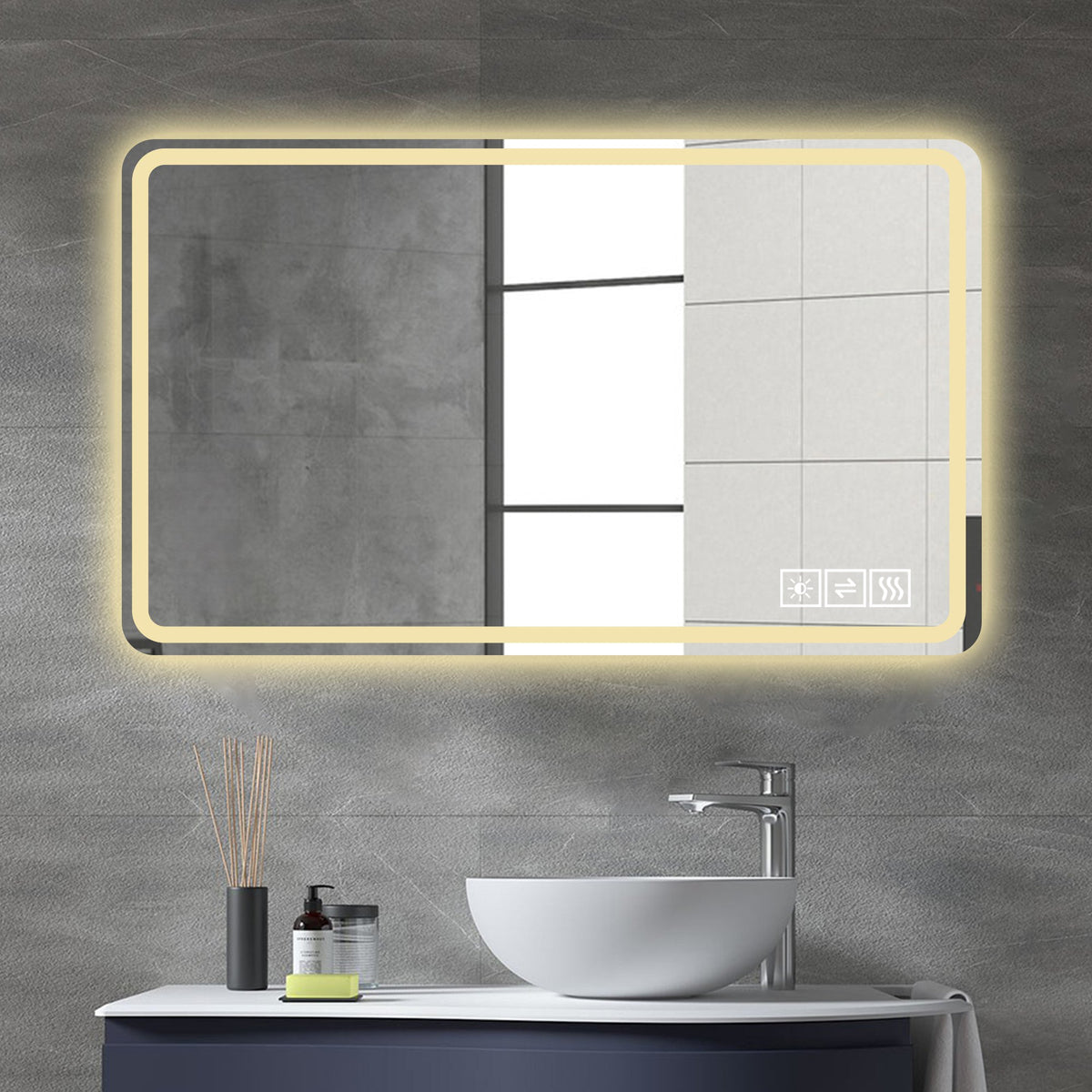 24X40 Inch LED Bathroom Mirror with Front Lights