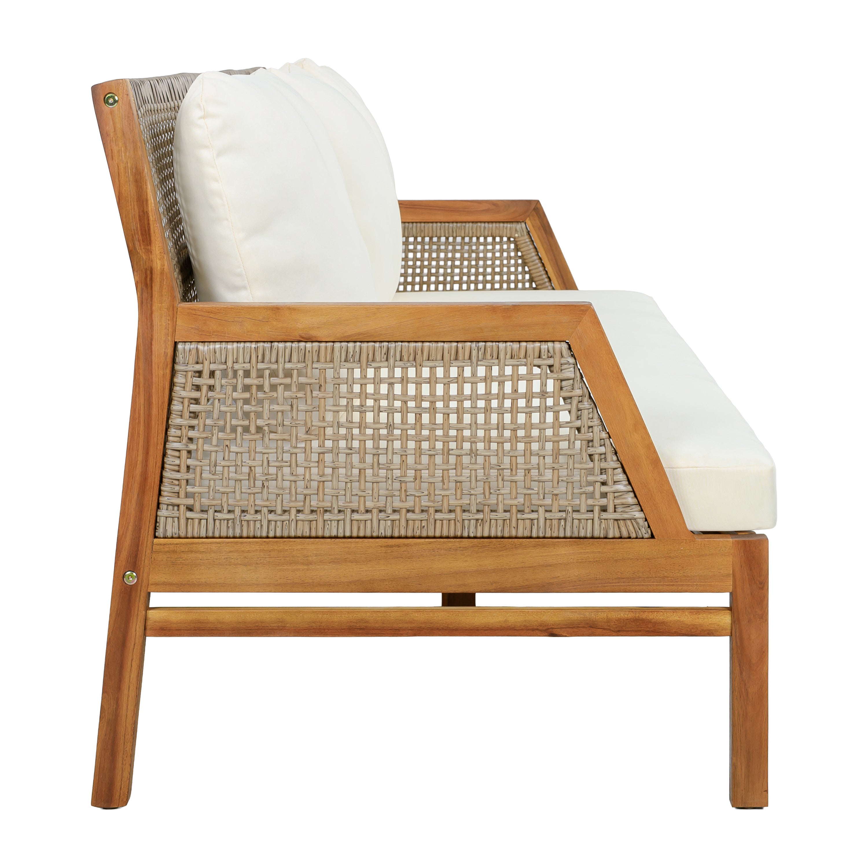 3 Piece Acacia Wood Patio Furniture Set