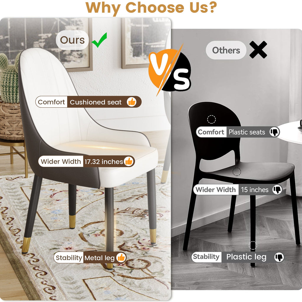 Modern PU Sponge-Filled Dining Chair Set