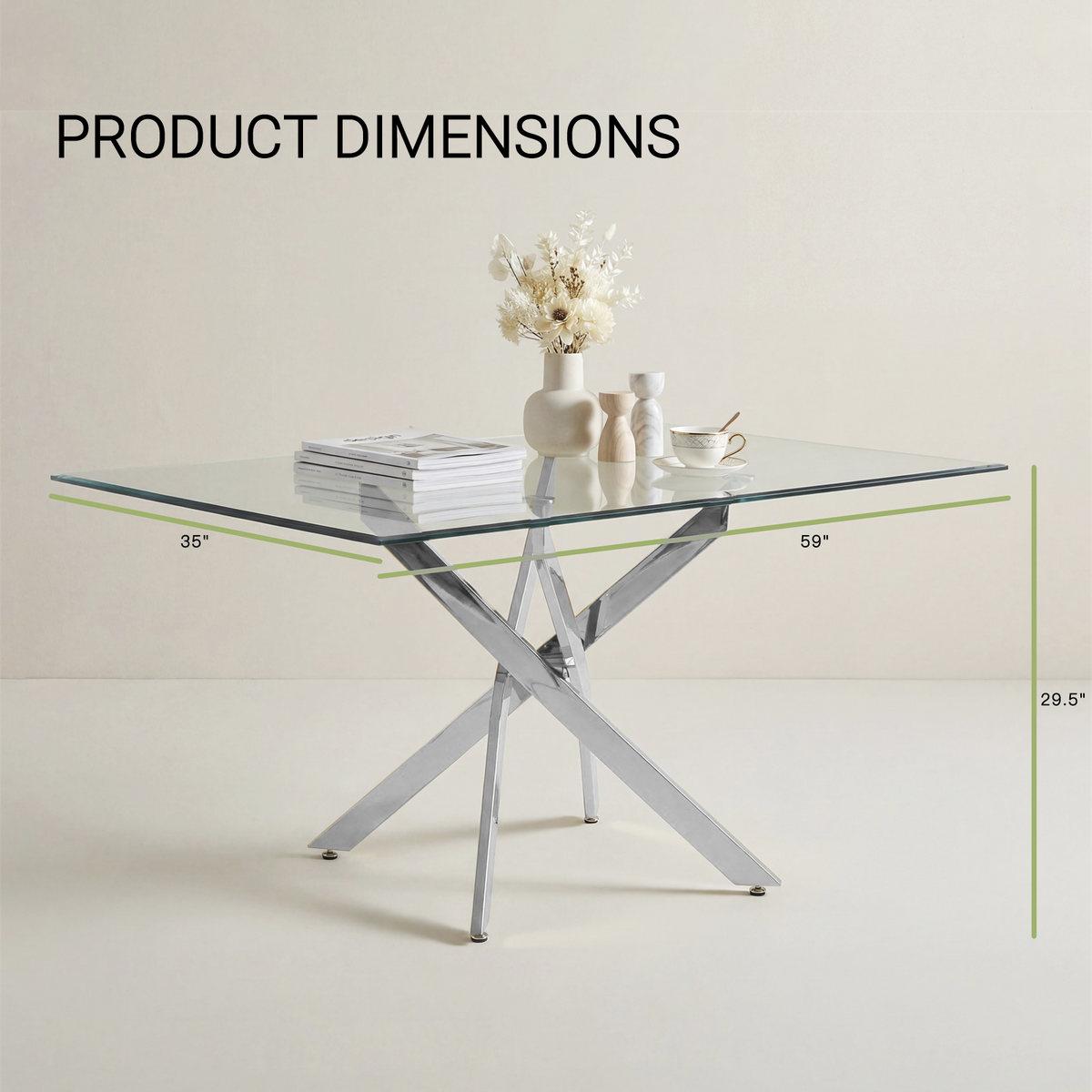 Modern Rectangular Glass Table