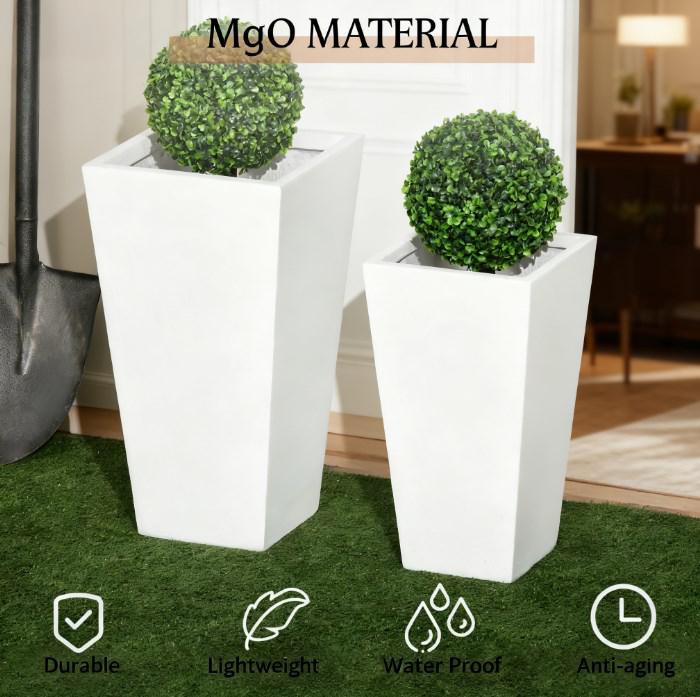 Flower Pots 2-Pack Outdoor Planter Set