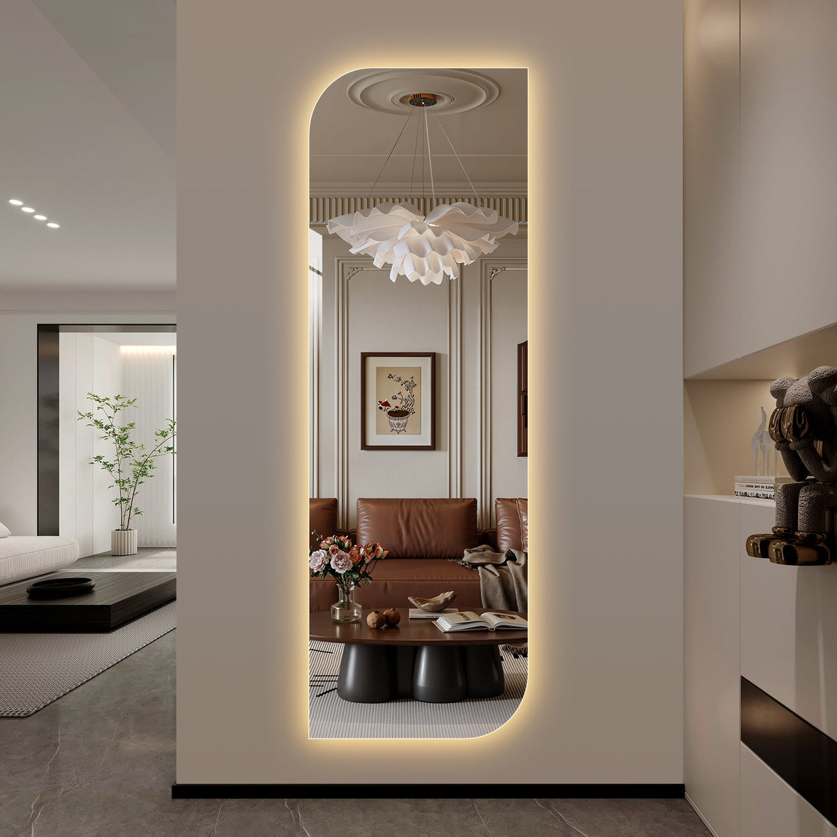 65" x 21" LED Full Length Wall Mirror