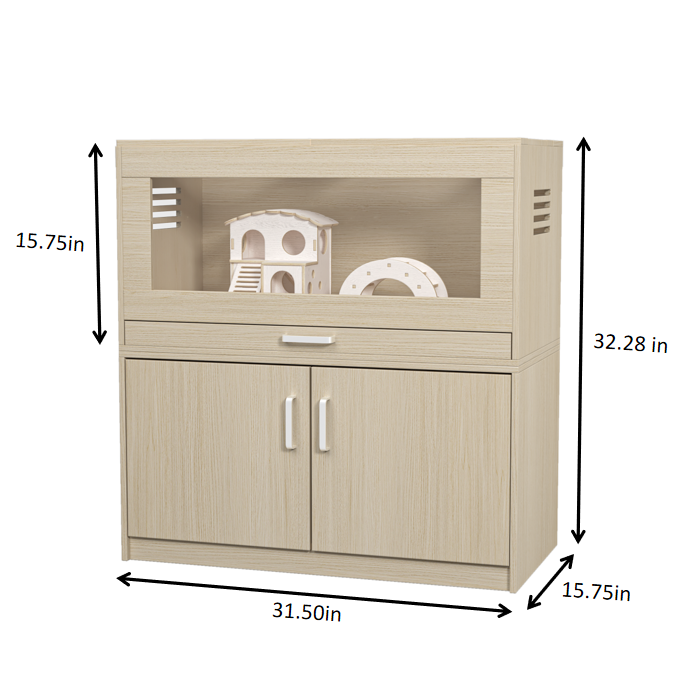 Hamster Cage with Independent Storage Cabinet