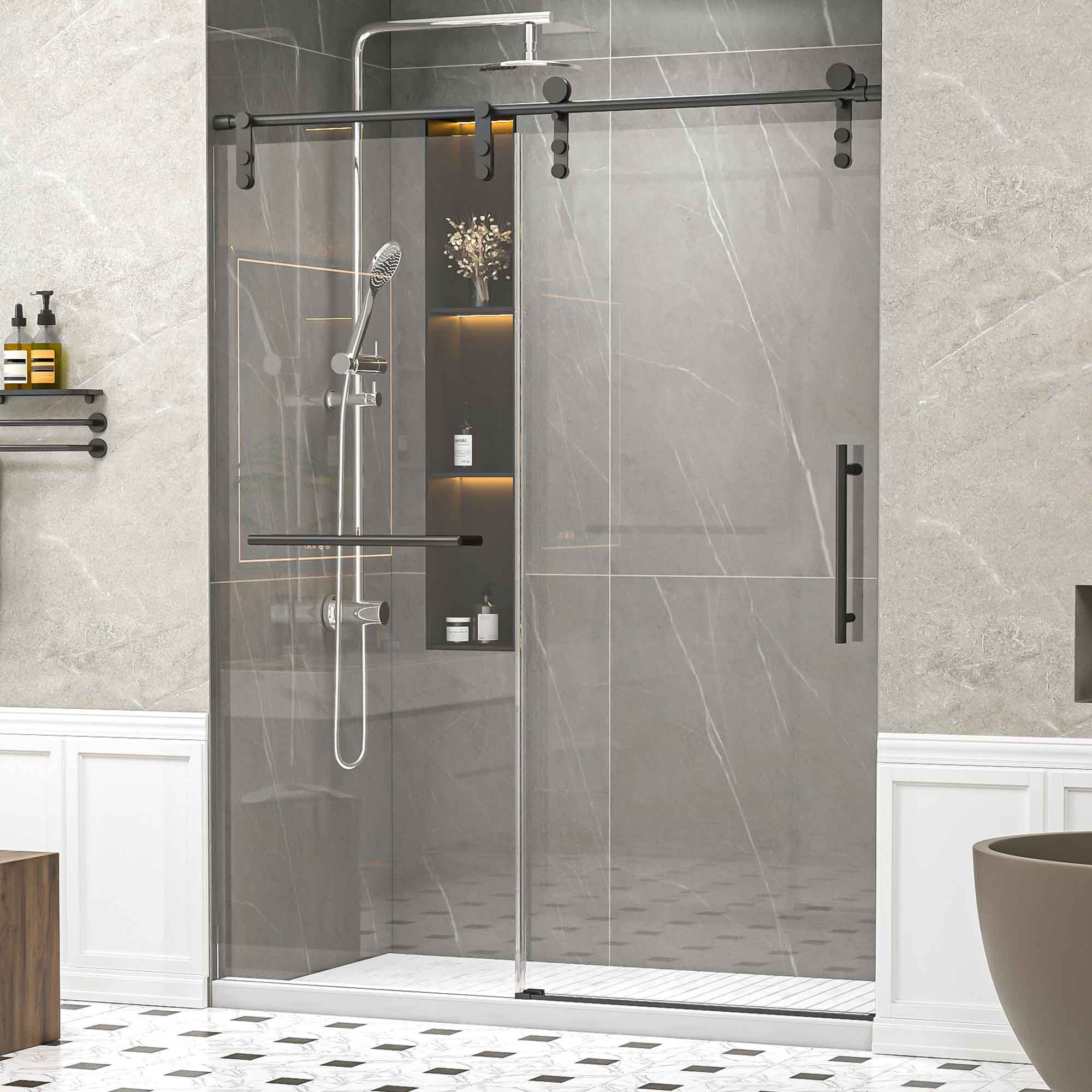Frameless Single Sliding Shower Doors
