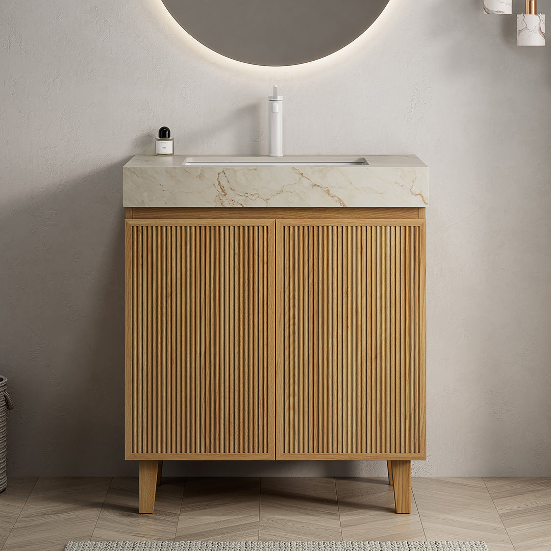 LULA 30" Bathroom Vanity & Sink, Freestanding Cabinet