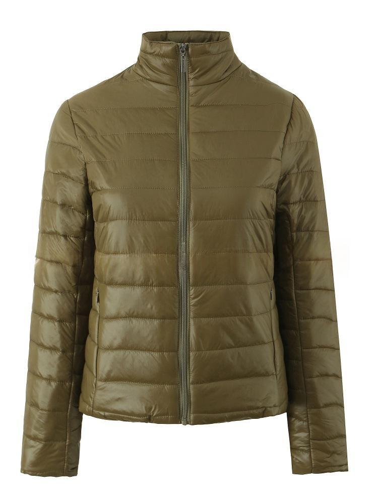 Womens Mid-Length Warm Hooded Cotton Coat In Lambswool