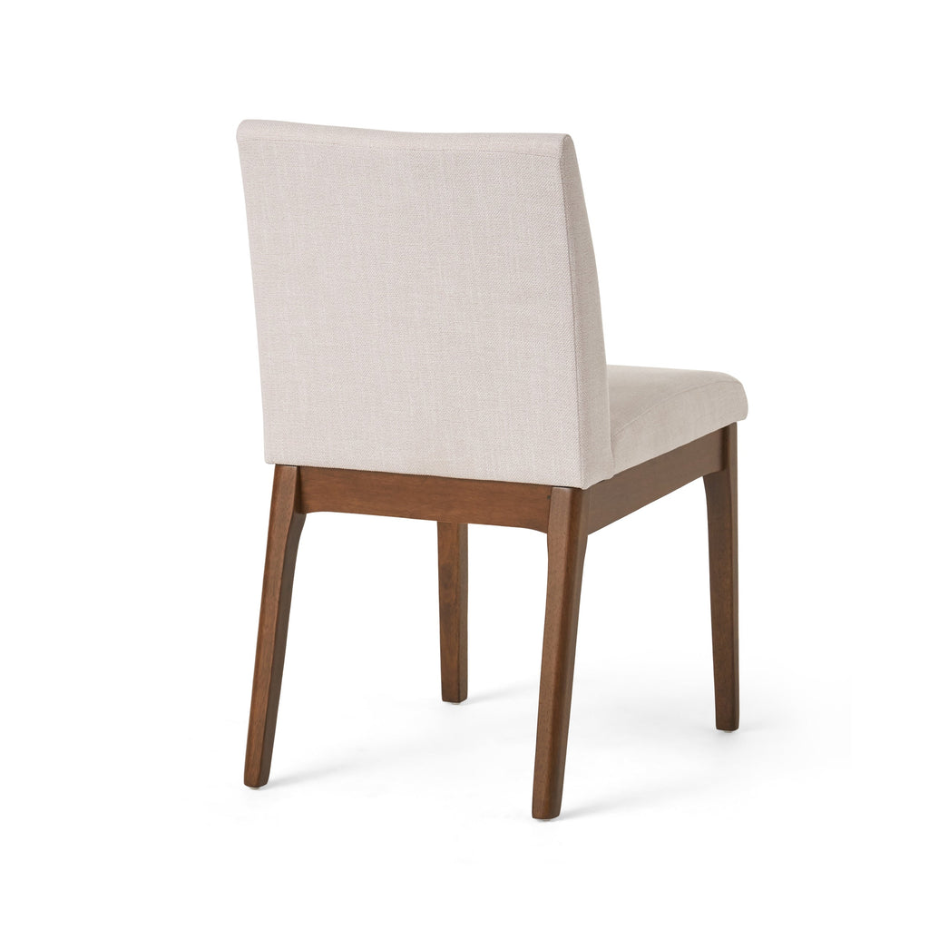 Set of 2 Contemporary Dining Chairs - Upholstered Seat and Backrest