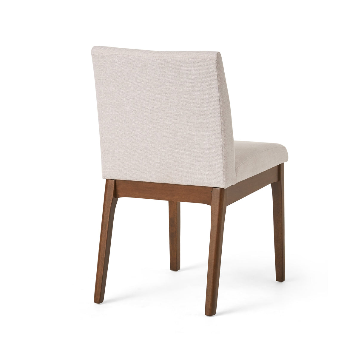 Set of 2 Contemporary Dining Chairs - Upholstered Seat and Backrest