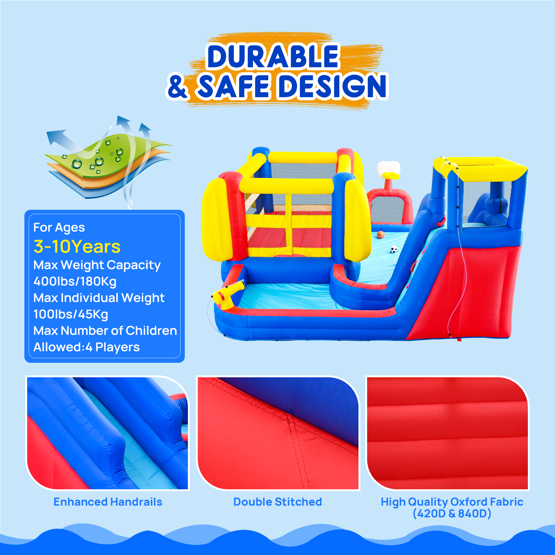 7 in 1 Inflatable Slide Water Park