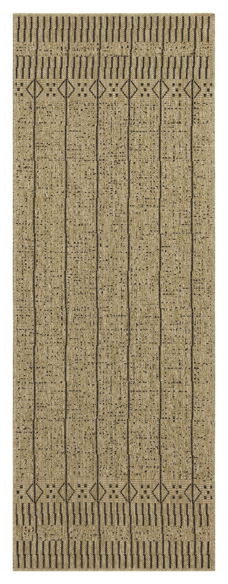 Earth GC_NTL1008 Jute/Black Indoor/Outdoor Area Rug