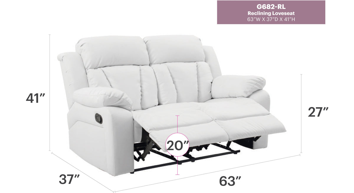 Glory Furniture Daria G682-RL Reclining Love Seat