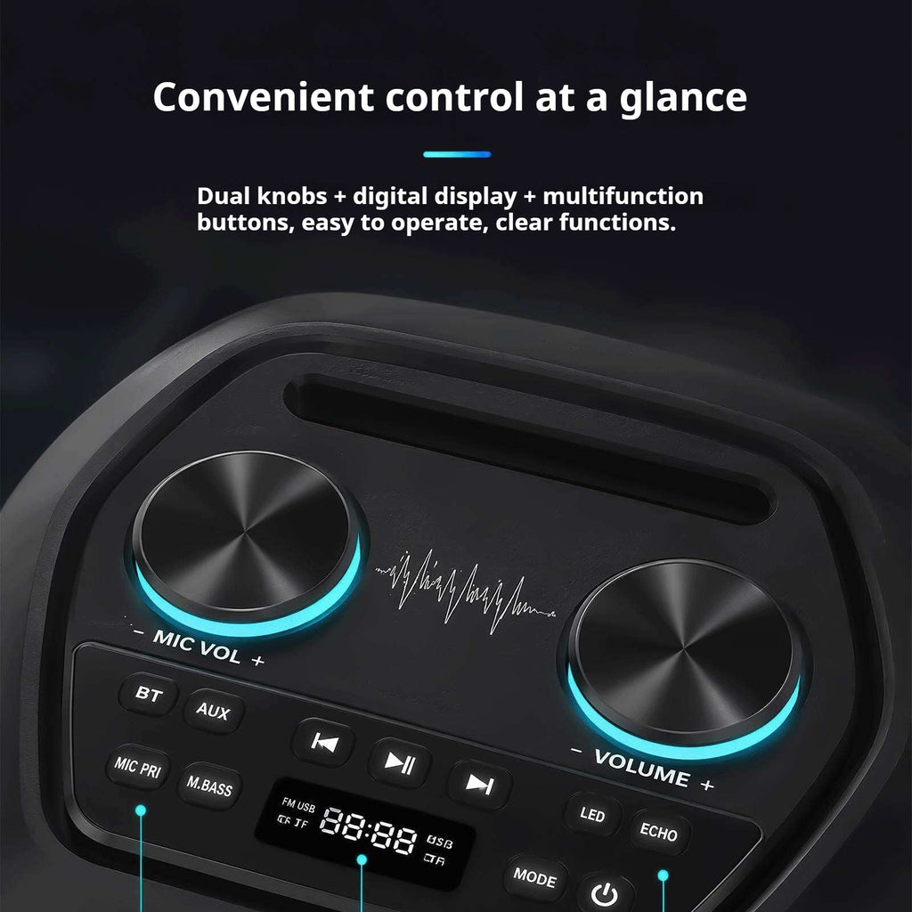 KP-8014 Hot-selling 80W High-power Outdoor Bluetooth Speaker With Dual Microphones Featuring Heavy Bass And Long Battery Life In Stock