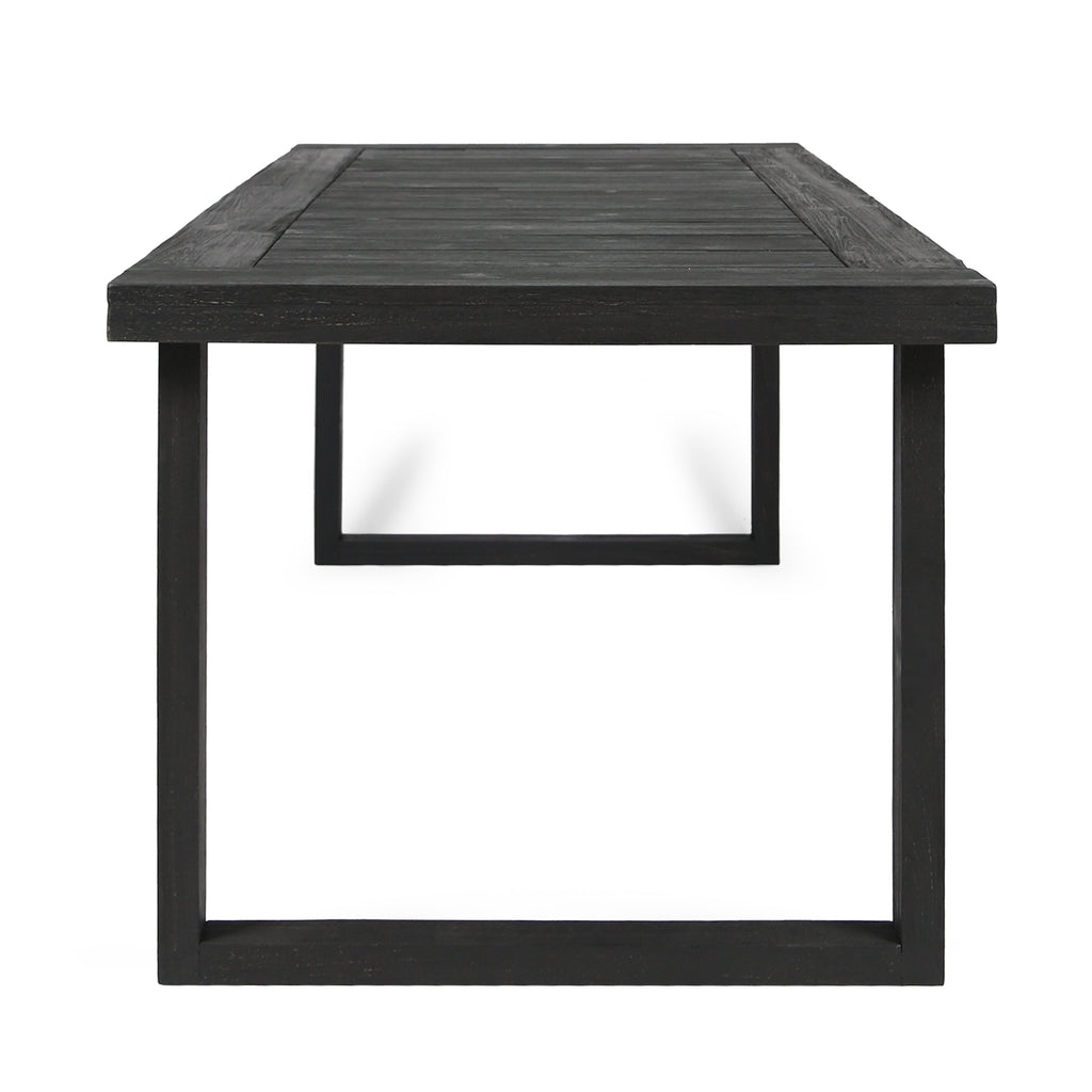 2-Piece Solid Acacia Wood Outdoor Dining Set, Sandblast Dark