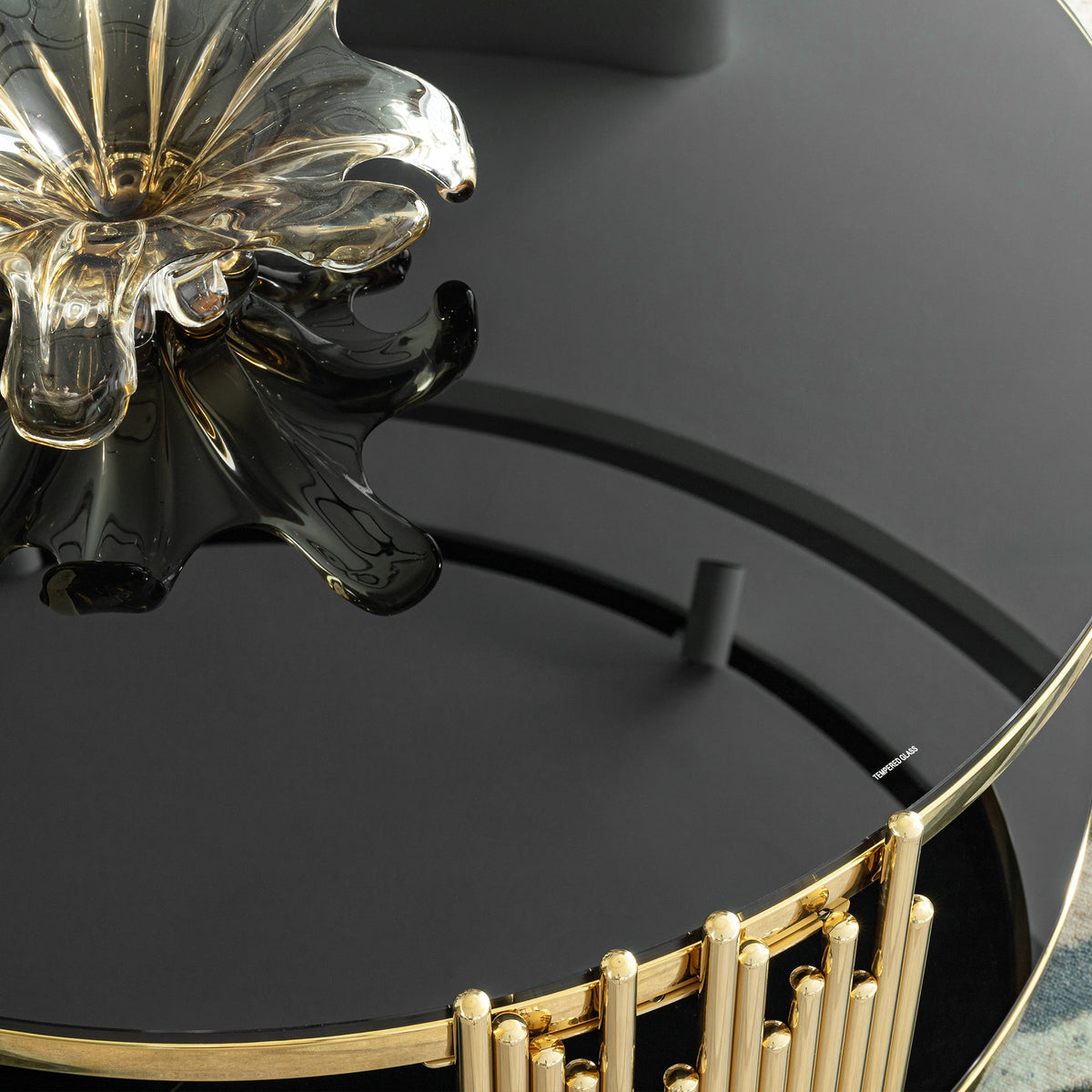 Modern Coffee Table - Double-Layer Tempered
