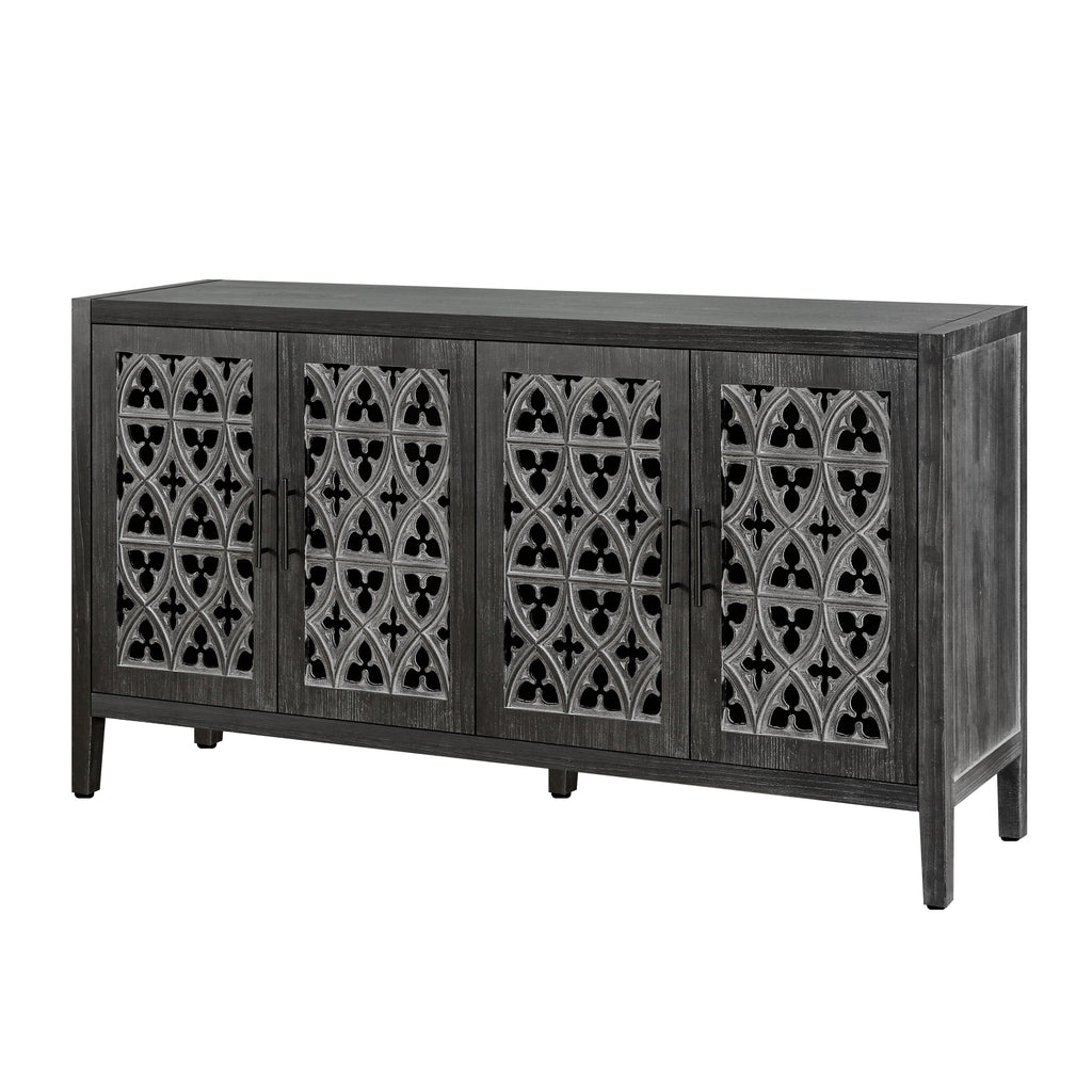 Hollow Four Door Antique Cabinet