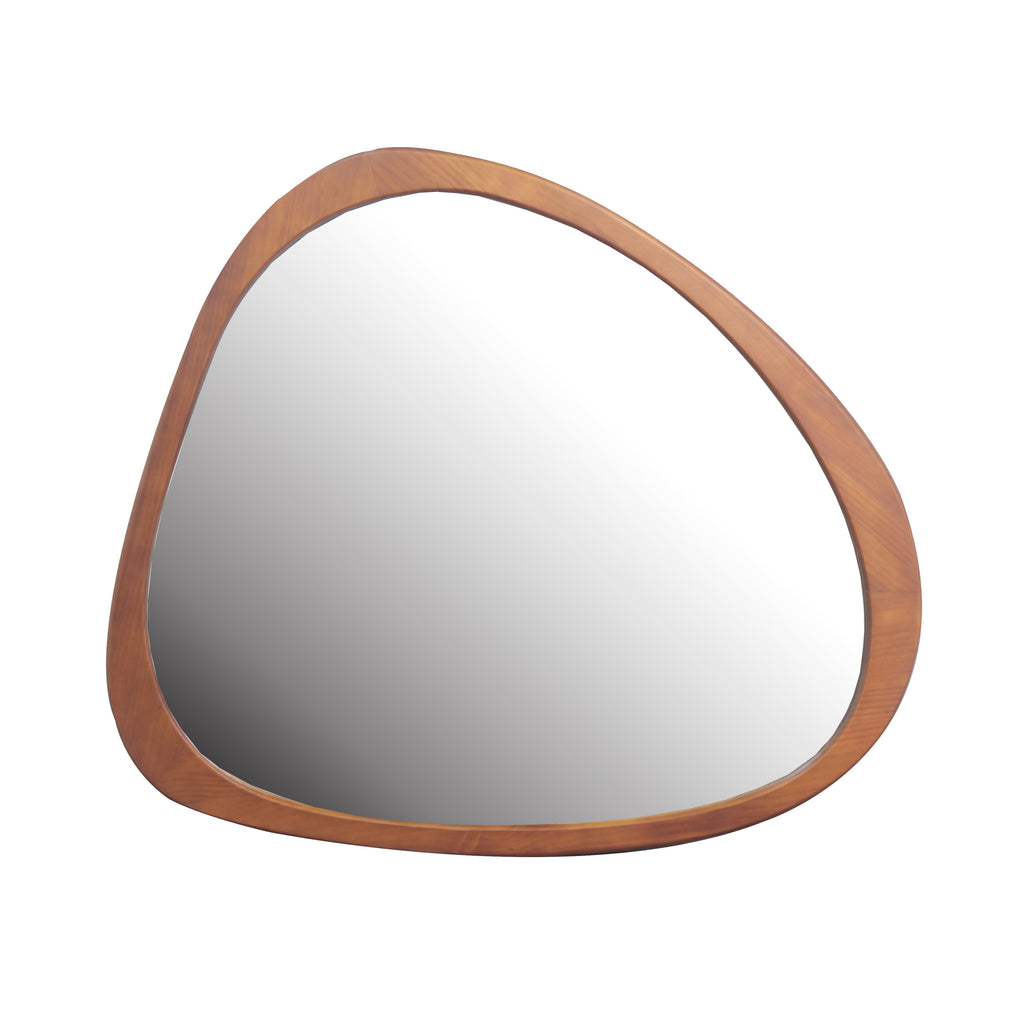 Solid Wood Asymmetrical Wall Mirror - 45 Inch