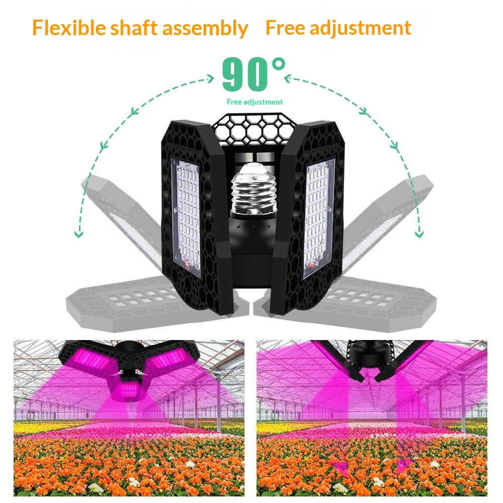 Red And Blue Spectrum Tri-Fold Plant Grow Light