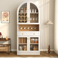 70" Tall Arched Bar Cabinet