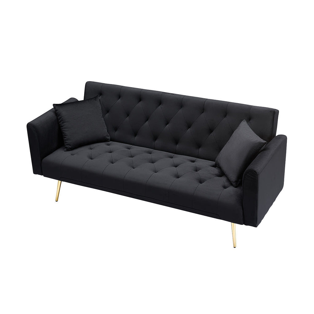71-Inch Foldable Double Sofa With American Retro Style