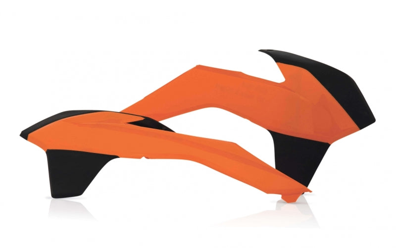 Acerbis 13-16 KTM SX125/150/ SX250/XC/ SX-F/XC-F/ EXC/XC-W/XCF-W Radiator Shroud - Orange/Black 2314251008