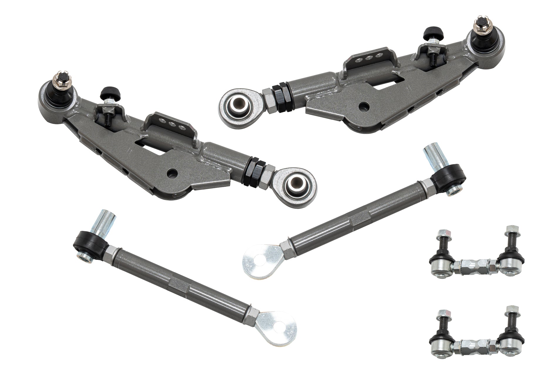 APEXi A'PEXi - EXV Front Adjustable Lower Control Arm + Stabilizer End Link (Pillow Ball) - Nissan 240SX (S14) / Silvia (S15)