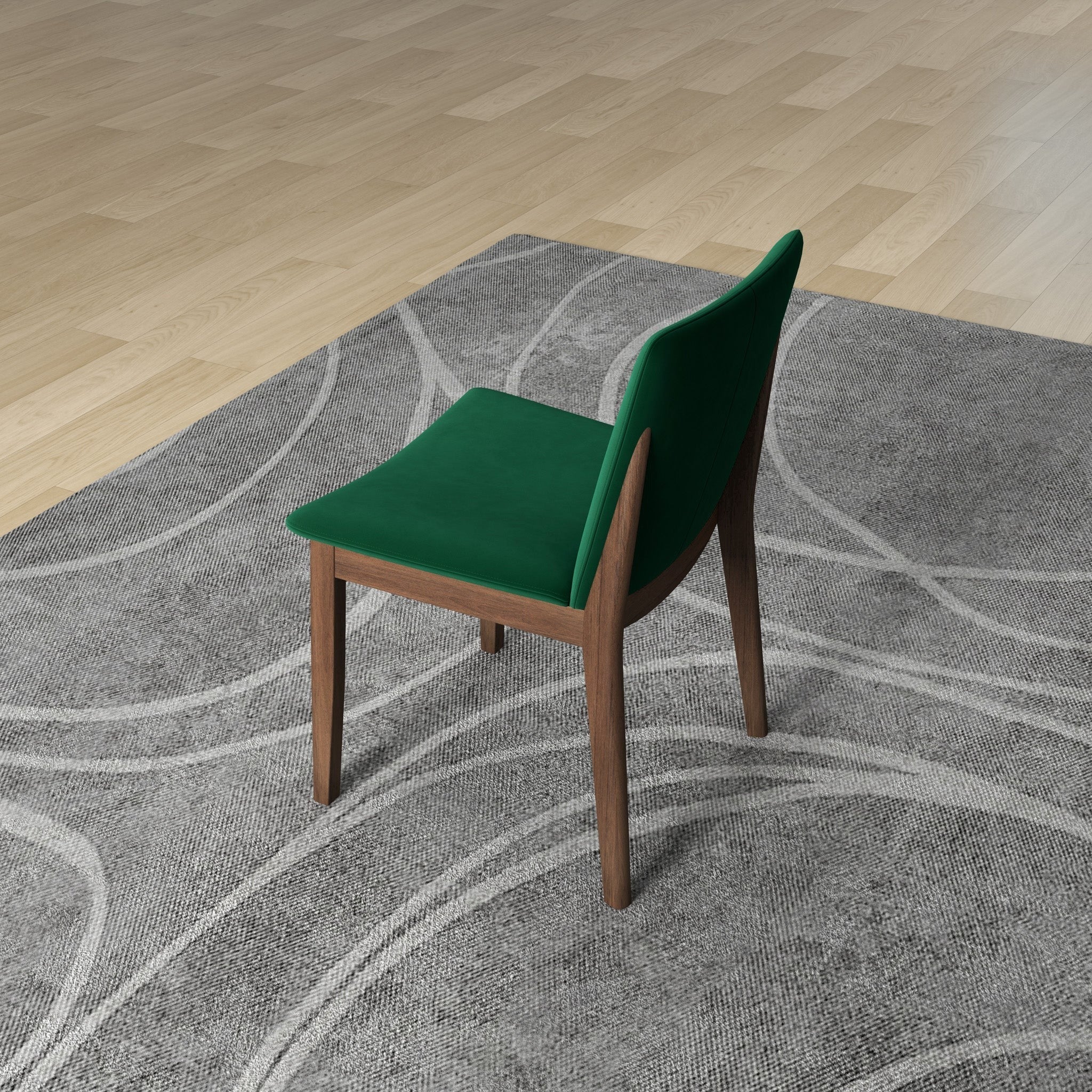 Laura Mid-Century Modern Solid Wood Dining Chair (Set of 2)