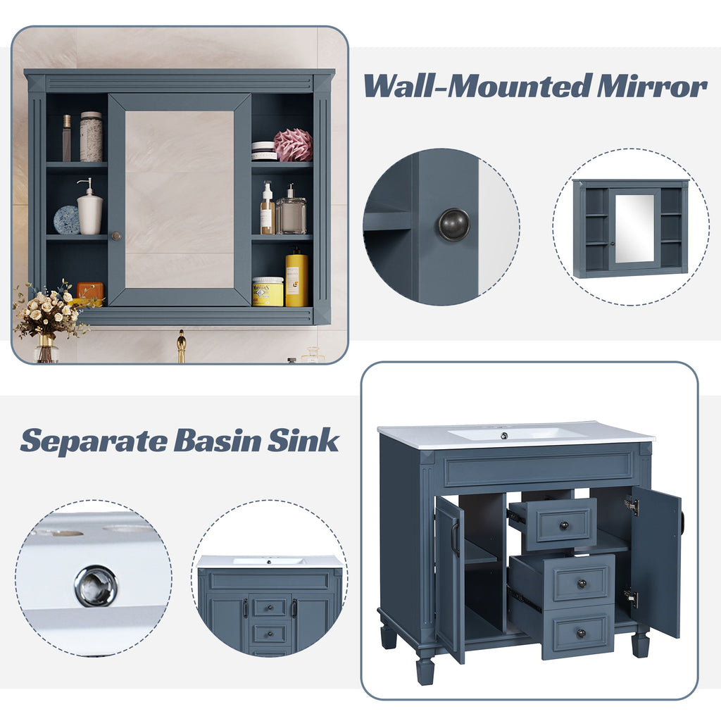 36'' Bathroom Vanity with Top Sink, Royal