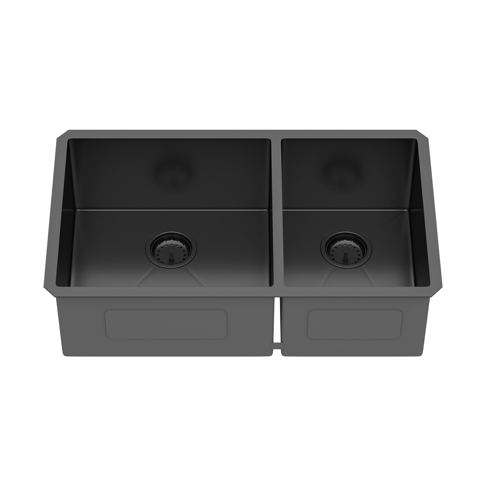 Double Bowl (60/40) Undermount Sink - 33"x19"x10" Gunmetal