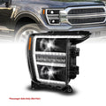 ANZO 21-23 Ford F150 LED Projector Headlight w/Switchback+Sequential - Black (Passenger Side Only) 111594-R