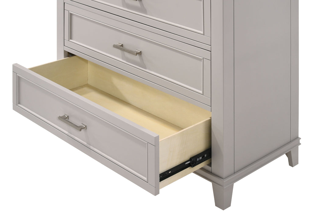 Gray 5 Drawer Chest