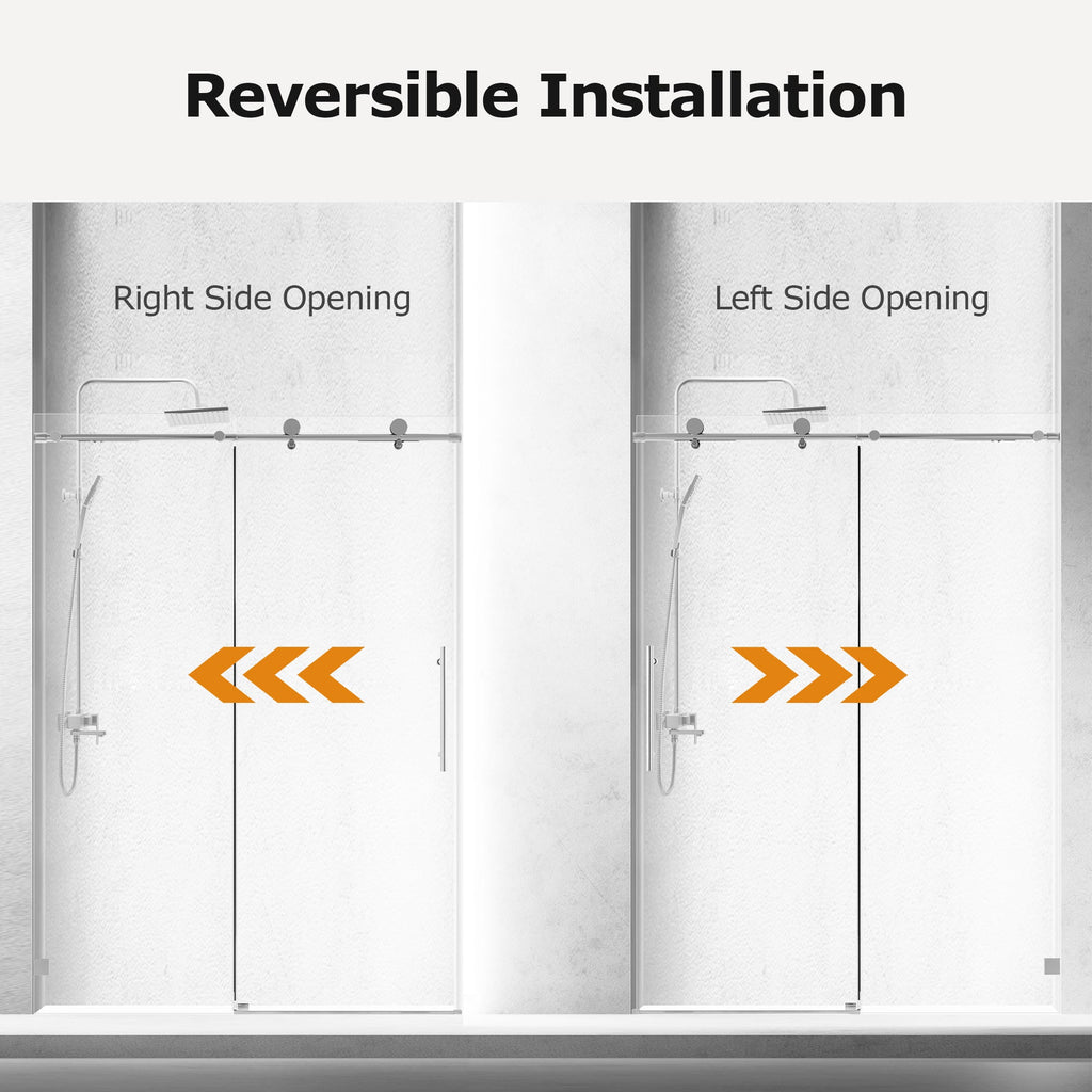 Frameless Single Sliding Soft-Close Shower Doors