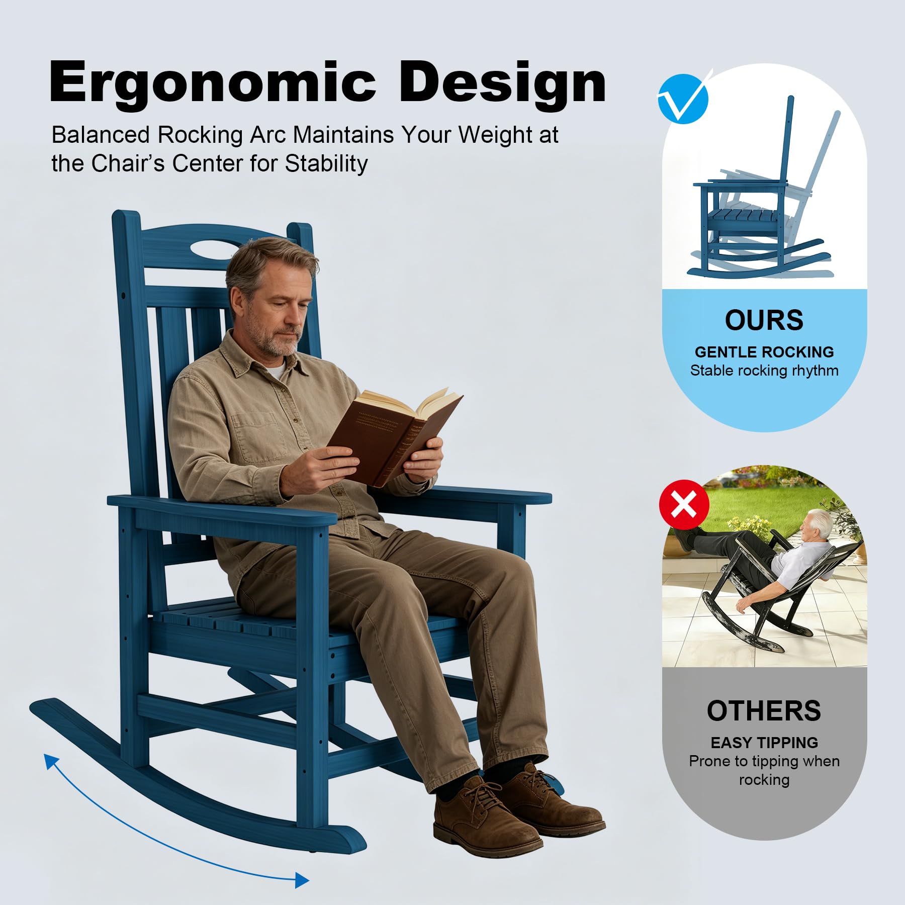 Outdoor Rocking Chair Set of 2