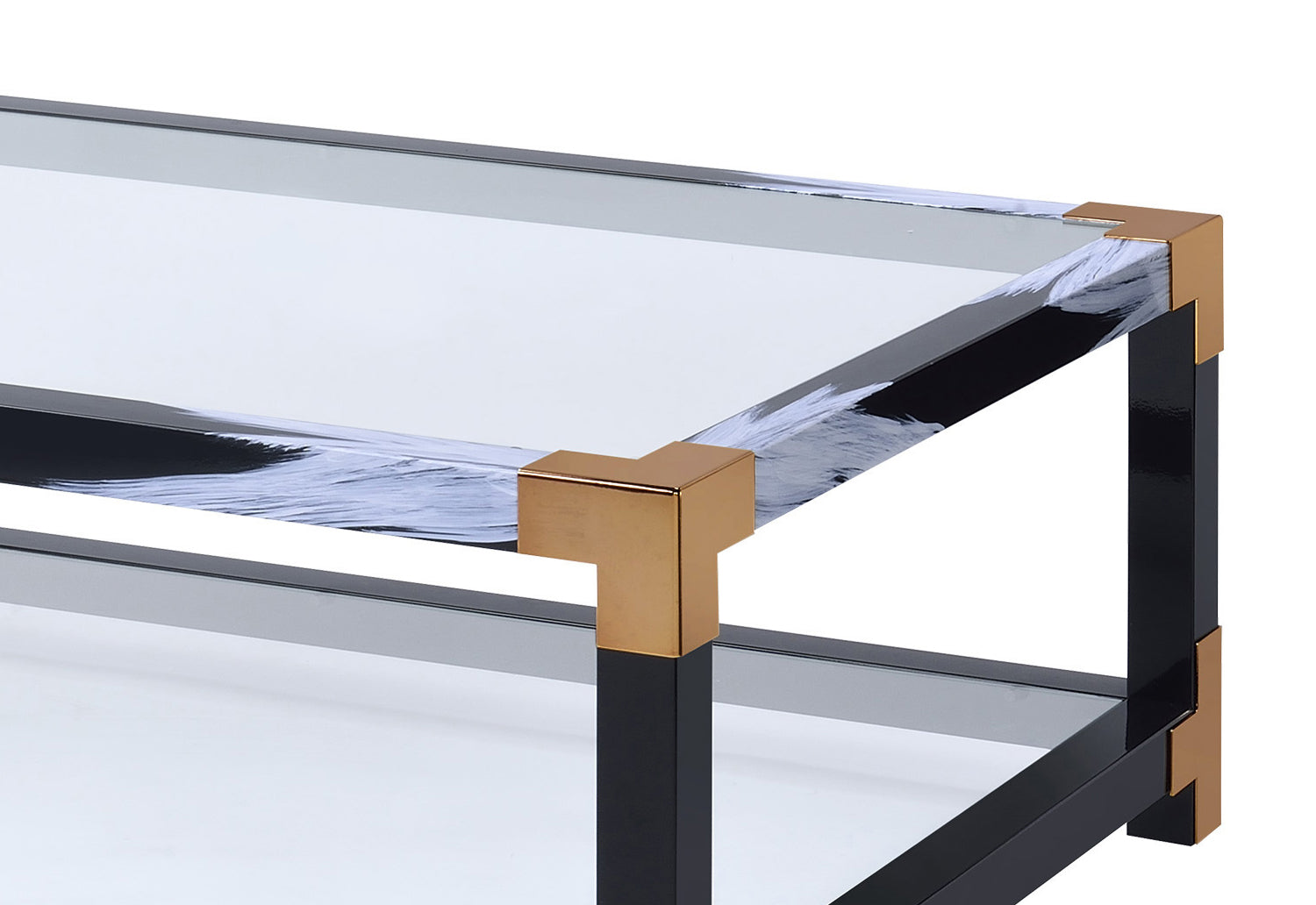 Lafty Clear Glass Coffee Table