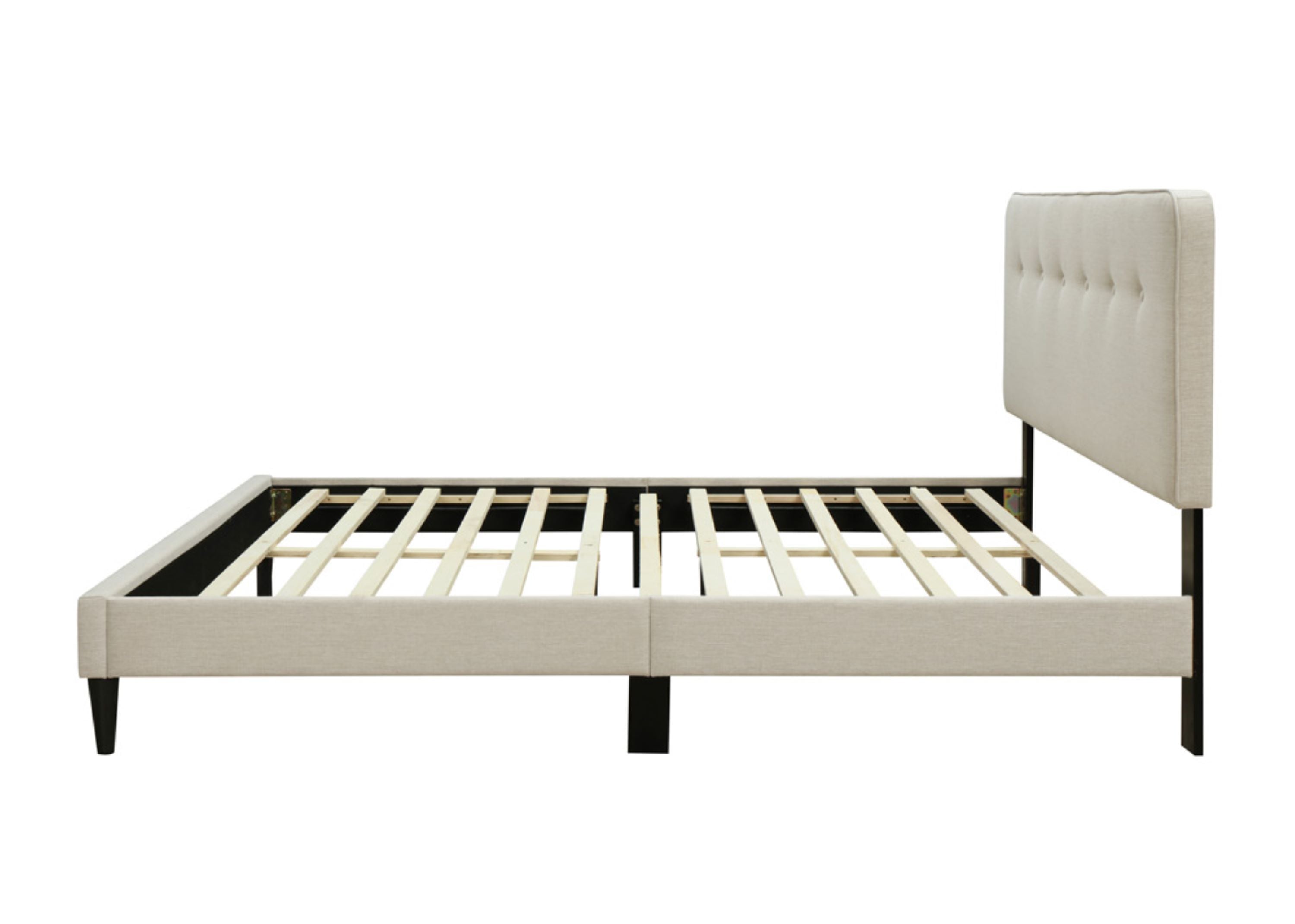 Full Sized Upholstered Bed in a Box with USB