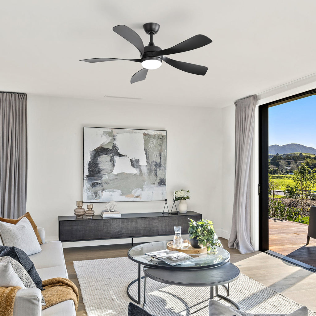 45 Inch Matte Ceiling Fan with LED Light
